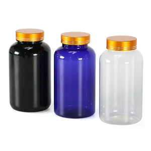 Wholesale Brown Black 50ml 60ml 80ml 100ml 120ml 150ml 175ml 200ml 225ml 250ml 300ml Pet Pills Container Capsule Plastic Bottle