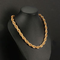 Cadena de Eslabones de Acero Inoxidable de 3-8 mm, Chapada en Oro, Resistente al Deslustre, Personalizada, Unisex, para Fiestas, Collar Elegante