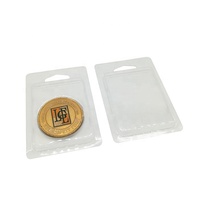En gros Personnalisé Clair Double Coin Blister En Plastique à clapet Emballage Avec Carte De Papier