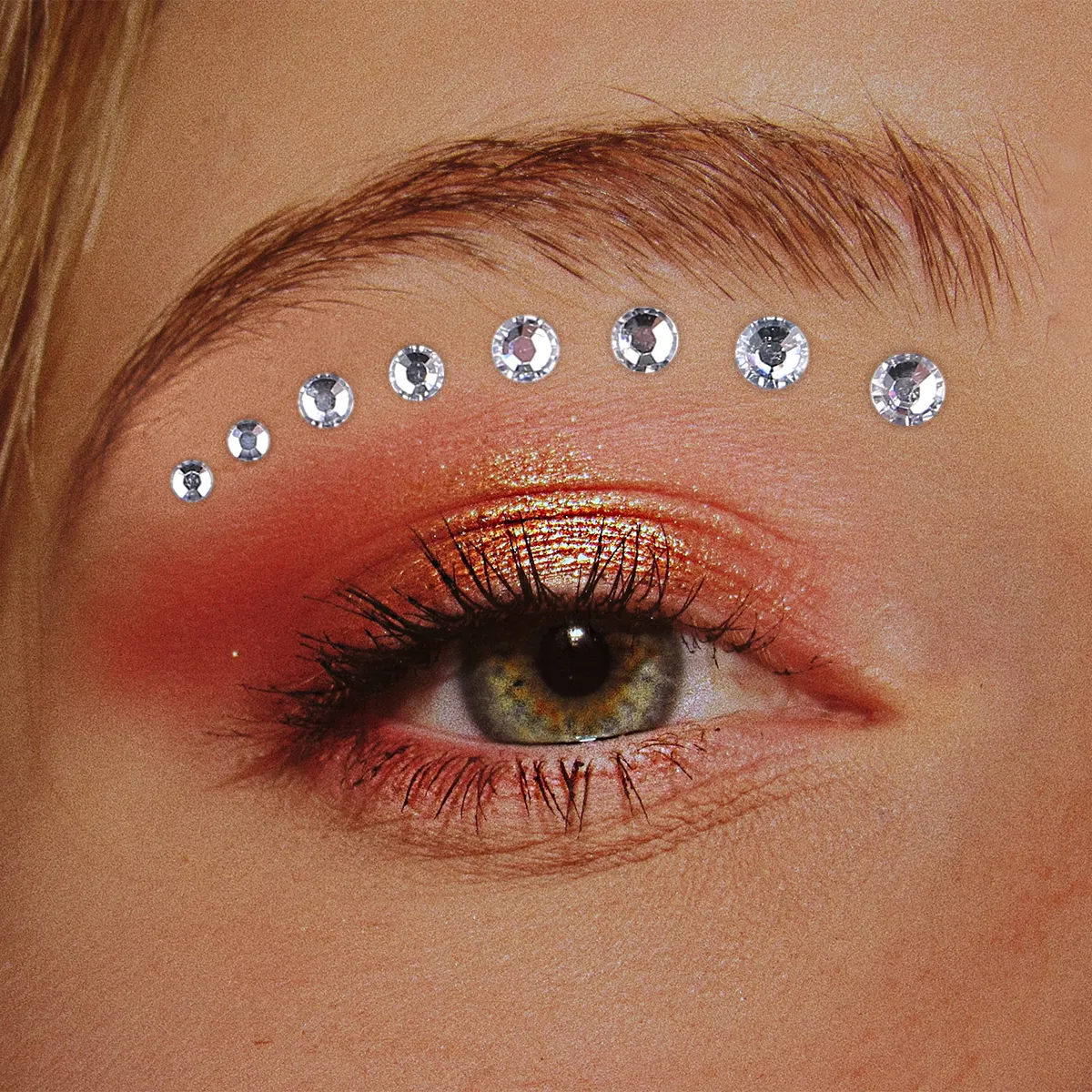 Autocollants en strass 3/4/5/6/8mm avec 14 couleurs gemmes auto-adhésives pour le maquillage des yeux des ongles