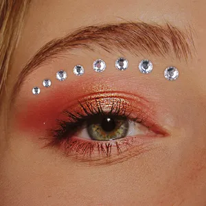 Rhinestone Stickers 3/4/5/6/8mm with 14 Colors Self Adhesive Face Gems For Nail Eye Make Up