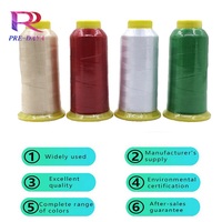 Fil à broder en viscose rayonne/polyester 120D/2, haute résistance coloré 108D/2 150D/2 pour machines à broder, vente en gros en vrac