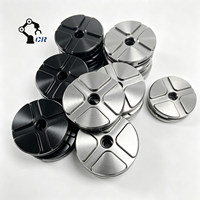 Coupleur d'arbre flexible en aluminium à section transversale, anodisé noir, avec amortisseur, pour module d'entraînement de moteur pas à pas, service de traitement sur mesure