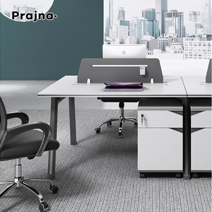 مكتب مدير تنفيذي للكمبيوتر مع ew وتصميم حديث لمحطة عمل مكتبية بمقعدين و 4 مقاعد - Product Image 3