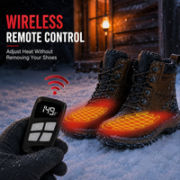 Semelles chauffantes alimentées par batterie 3500 mAh, semelles chauffantes électriques à télécommande pour le ski, la randonnée, les activités de plein air en hiver
