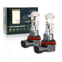 Unité de lentille de projecteur LED Plug and Play pour phares automobiles H7 H11 9005 9006, avec une puissance d'entrée de 90W et une sortie lumière du jour de 6000K