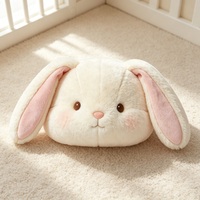Peluche Lapin Kawaii, Coussin en Peluche Rempli de Coton PP, Design Original, Logo Personnalisé, Marque OEM, Fourniture en Gros