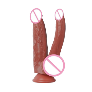 Flüssig-Silikon Dildo - Superweicher Simulationspenis Masturbator für Frauen Wasserdicht & Umweltfreundlich Tragbares Erwachsenenspielzeug Doppelset - Product Image 1