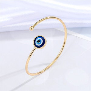 Nuovo arrivo braccialetto creativo malocchio minimalista in braccialetto metallico Charm per le donne degli uomini - Product Image 6