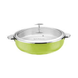 Green Stainless Steel Stock Pot <b>With</b> <b>Lid</b> Dual Handles Cooking <b>Pan</b> Kitchenware - Product Image 4