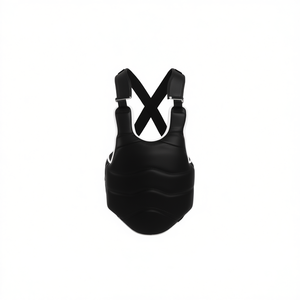 Protège-poitrine de boxe noir M, équipement d'arts martiaux - Product Image 1