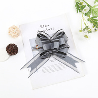 Grand nœud papillon scintillant pour voiture de mariage, fait main, écologique, avec ruban floral, pour boîte cadeau, décoration de fête d'anniversaire