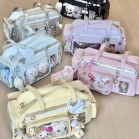 Tas Wanita Model Terbaru Langsung dari Pabrik, PVC Transparan Besar, Banyak Kantong, Tali Selempang Dapat Disesuaikan, Kantong Samping Awet, Ritsleting Tahan Air