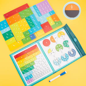 Bloques <span class=keywords><strong>de</strong></span> rompecabezas <span class=keywords><strong>de</strong></span> matemáticas <span class=keywords><strong>de</strong></span> fracción para niños Montessori, juegos <span class=keywords><strong>de</strong></span> libros silenciosos, material didáctico educativo, juguetes <span class=keywords><strong>de</strong></span> aprendizaje aritmético para niños - Product Image 4