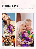 Bouquet de fleurs préservées, roses éternelles, fleurs pour toujours, livraison |   Cadeaux d'anniversaire pour maman, grand-mère, épouse, fête des mères Chine