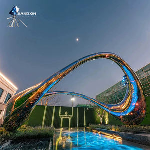 Lujo Golden Infinity Loop Escultura-Premium <span class=keywords><strong>Hotel</strong></span> & Resort Water Feature - Product Image 4