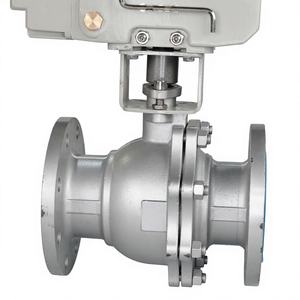 Vanne à bille électrique en acier inoxydable 4 pouces personnalisable OEM, vannes motorisées, contrôle du débit d'eau, à bride - Product Image 4