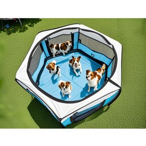 Corral de Juego para Mascotas de Gran Capacidad, Antiarañazos, con Laterales Suaves, Personalizable, Plegable y Removible, para Perros y Gatos - Product Image 6