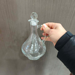 Bouteille en verre pour huile de cuisine, <span class=keywords><strong>prix</strong></span> d'usine, 250 ml, 400 ml, transparente, pour sauce soja, <span class=keywords><strong>vinaigre</strong></span>, assaisonnements, avec bouchon en verre - Product Image 2