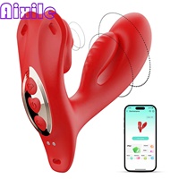 Vibratore Indossabile con Controllo APP, Rotazione e Stimolazione del Punto G e Clitoride, con Cinturini Regolabili, Giocattoli Sessuali per Donne e Coppie