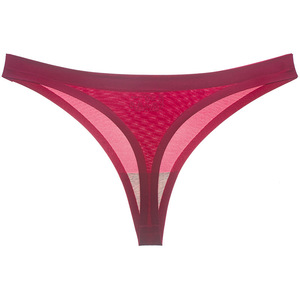 Logo personnalisé femmes femme Sexy confort élastique en soie noir rose <span class=keywords><strong>culotte</strong></span> transparente sans couture T dos transparent sous-vêtements string - Product Image 2