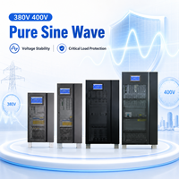 Système d'alimentation sans interruption (ASI) triphasé industriel 100 kVA 80 kW 380 V 400 V avec batterie au plomb pour hôpitaux, vidéosurveillance et systèmes de secours de charges critiques