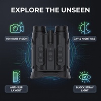 D58 5K/6K 18X HD Jumelles de vision nocturne couleur avec illuminateur IR à 7 niveaux, télescope numérique portable pour l'observation des oiseaux en extérieur
