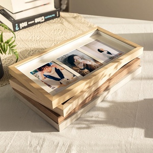 Haute Qualité Creative Rectangle Bureau Horizontal Affichage <span class=keywords><strong>Trois</strong></span> <span class=keywords><strong>Collage</strong></span> En Bois Cadre Photo En Gros - Product Image 6