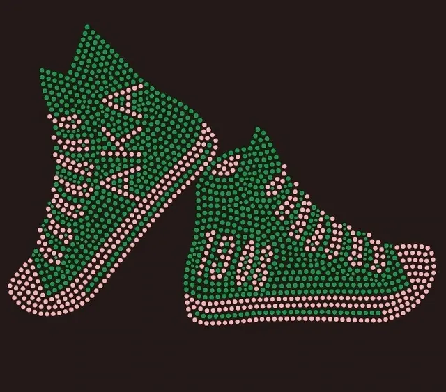 AKA sorority rhinestone transfer iron on for alpha kappa T shirt shoes AKA 1908 design