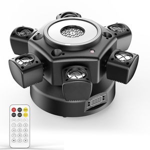 Projecteur de scène LED rotatif à 6 bras 100W, laser <span class=keywords><strong>RGB</strong></span>, stroboscope DMX512, affichage 4 chiffres, lecture automatique/activation sonore pour discothèque - Product Image 6