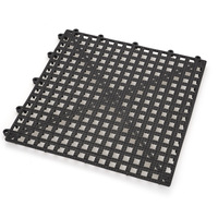 Tapis de bar à emboîtement en PVC noir antidérapant avec accessoires de bar à vin essentiels de vidange pour hôtels et restaurants