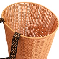 Panier de transport tressé en PP de style pastoral fait main, grande capacité, pour extérieur, cueillette de fruits et usage domestique