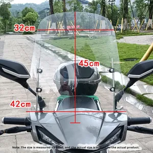 Pare-brise avant universel transparent épaissi et coupe-vent pour scooter électrique, vélo et moto, accessoires de protection des mains - Product Image 6