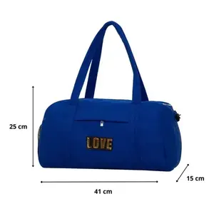 Sac de voyage Fana Lina bleu royal, 25 cm de hauteur, style élégant, grande capacité, sac de sport pour femme avec fermeture à glissière - Product Image 4