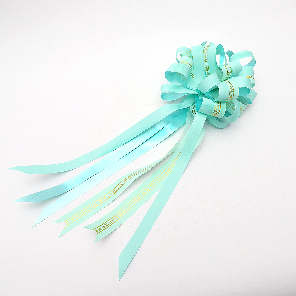 Hot Selling Wedding Christmas Gift Packaging Gold Stamping Solid Color Pull String Ribbon