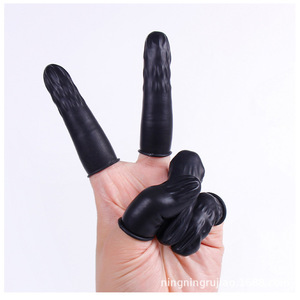 Guantes de Látex Negros, Látex Natural Antiestático, No Estériles, para Uso Industrial - Product Image 3