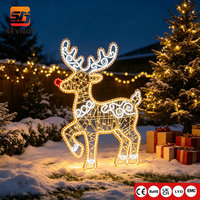 Guirlande lumineuse LED 2D sur mesure, motif renne, décoration de jardin de Noël en extérieur