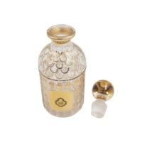 Flacon de présentation en verre doré de luxe 150 ml, peint à la main, pour huile de parfum OUD