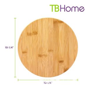 Wooden Rotating <b>Spice</b> Rack Single Layer Round Kitchen Countertop Storage Tray 360 Degree Turntable Airtight <b>Spice</b> <b>Jar</b> Organizer - Product Image 3