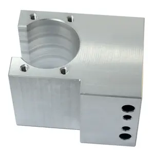 Servicio de mecanizado CNC Dibujos 2D PDF CAD 3D IGES STEP Soporte de montaje de motor de husillo de aluminio Abrazadera Proveedor de servicio de mecanizado CNC