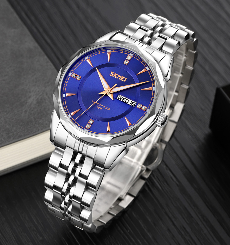 SKMEI 9268 New arrival Fashion Men watches High Quality Stainless Steel Wristwatch Mens Quartz watch