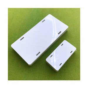 2025 sublimación blanca placas de matrícula de aluminio en blanco personalizadas etiquetas de número de coche 3X6/6X12in - Product Image 1