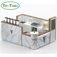 Einzelhandel Bäckerei Glas Display zeigt Holz Lebensmittel Theke Vitrine für Einkaufs zentrum Bubble Tea Kiosk