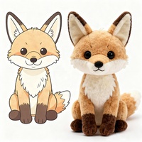 Peluche de renard Fennec personnalisée en peluche populaire avec d'énormes oreilles et queue mignonne en coton et coton PP de petite taille
