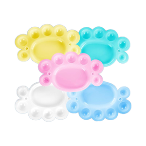 MEJOR 8-Hole Little Foot Plastic 16cm Juego de paletas y bandejas de acuarela para niños Pintura - Product Image 5