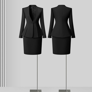 Ensemble de tailleur professionnel pour femme, nouvelle collection printemps-automne, tenue d'interview é<span class=keywords><strong>l</strong></span>égante pour directrices d'hôtel, combinaison de travail - Product Image 5