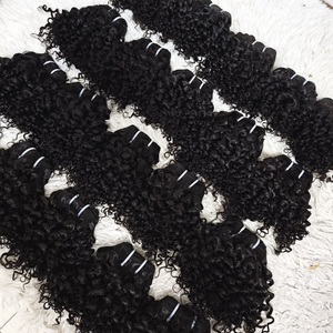 โปรโมชั่น 5.1$ ต่อชิ้น Letsfly 11A ผมแท้แบบดิบ ต่อผมยาว 8 นิ้ว แบบลอนลึก 100% ผมมนุษย์ สีดำ/น้ำตาลผสม - Product Image 4