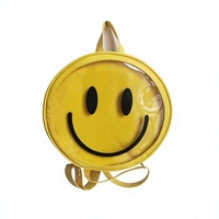 Fabricant ODM : Sac Ita personnalisé en forme ronde avec affichage de badges visage souriant pour artistes