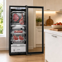 Armoire de maturation à humidité contrôlée avec tiroir à eau réglable, réfrigérateur de maturation de viande, panneau numérique, acier inoxydable
