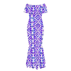 Abito lungo estivo aderente da donna, alla moda, senza maniche, con volant, spalle scoperte, per feste, taglie forti, sexy, ecologico, naturale, ODM OEM personalizzato - Product Image 3